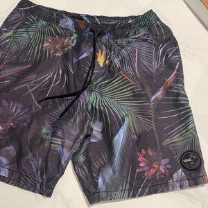Vans Men's Swim Trunks - Tropical Print - Size M - Linerless